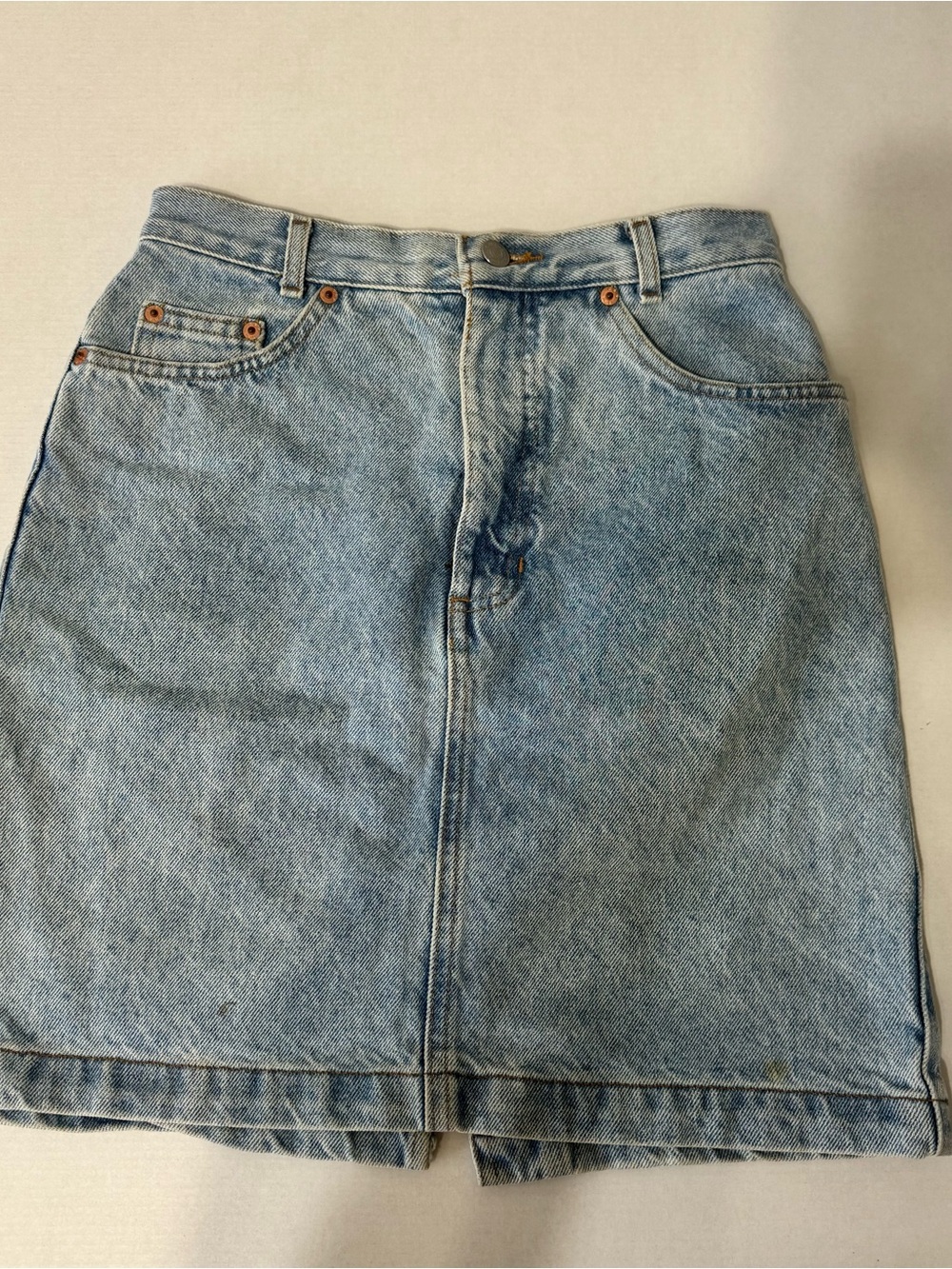GAP Light Blue Denim Mini Skirt - High-Rise A-Line